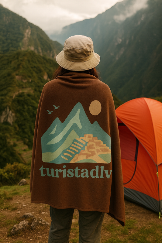 Manta Sherpa Diseño gráfico de Machupichu, manta de Perú, pueblo de montaña, manta de diseño retro de inca, elección del viajero, regalo