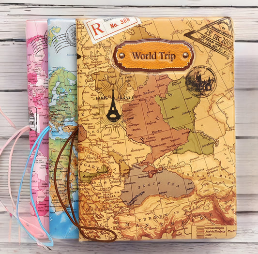 World map stereo passport holder, travel gift, traveler, passport, globetrotter