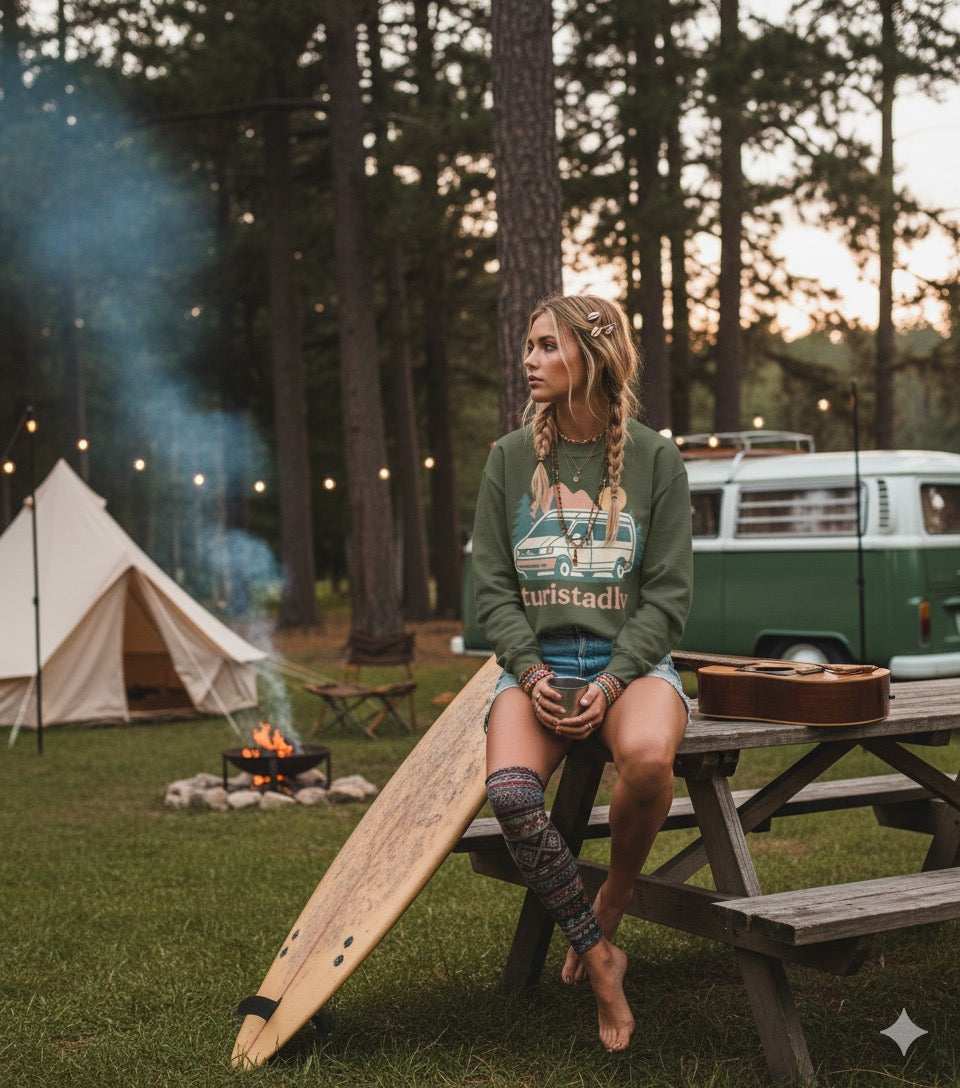 Sudadera de Van Life, sudadera de Camper Van, regalo para amantes de la naturaleza, sudadera para acampar, ropa de aventura al aire libre