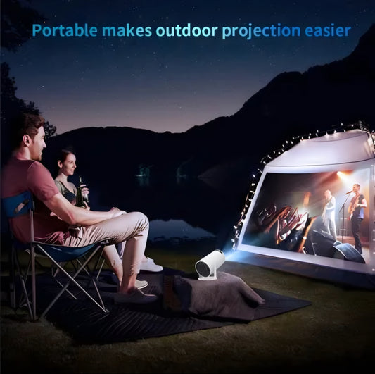 Proyector HD portátil para exteriores, camping, Camper, hogar.