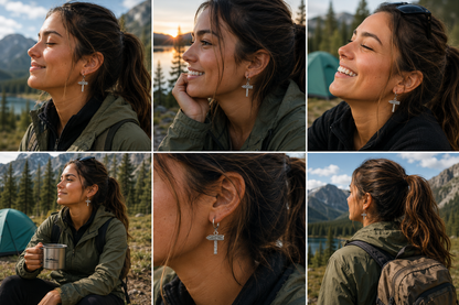 Pendientes de Camping, Aros para Amantes del Aire Libre
