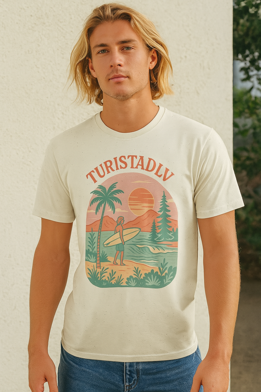 Camiseta de verano mediterráneo, camiseta de naturaleza, regalo de camping, camisa de aventura, camisa amante al aire libre,, surf, viajero