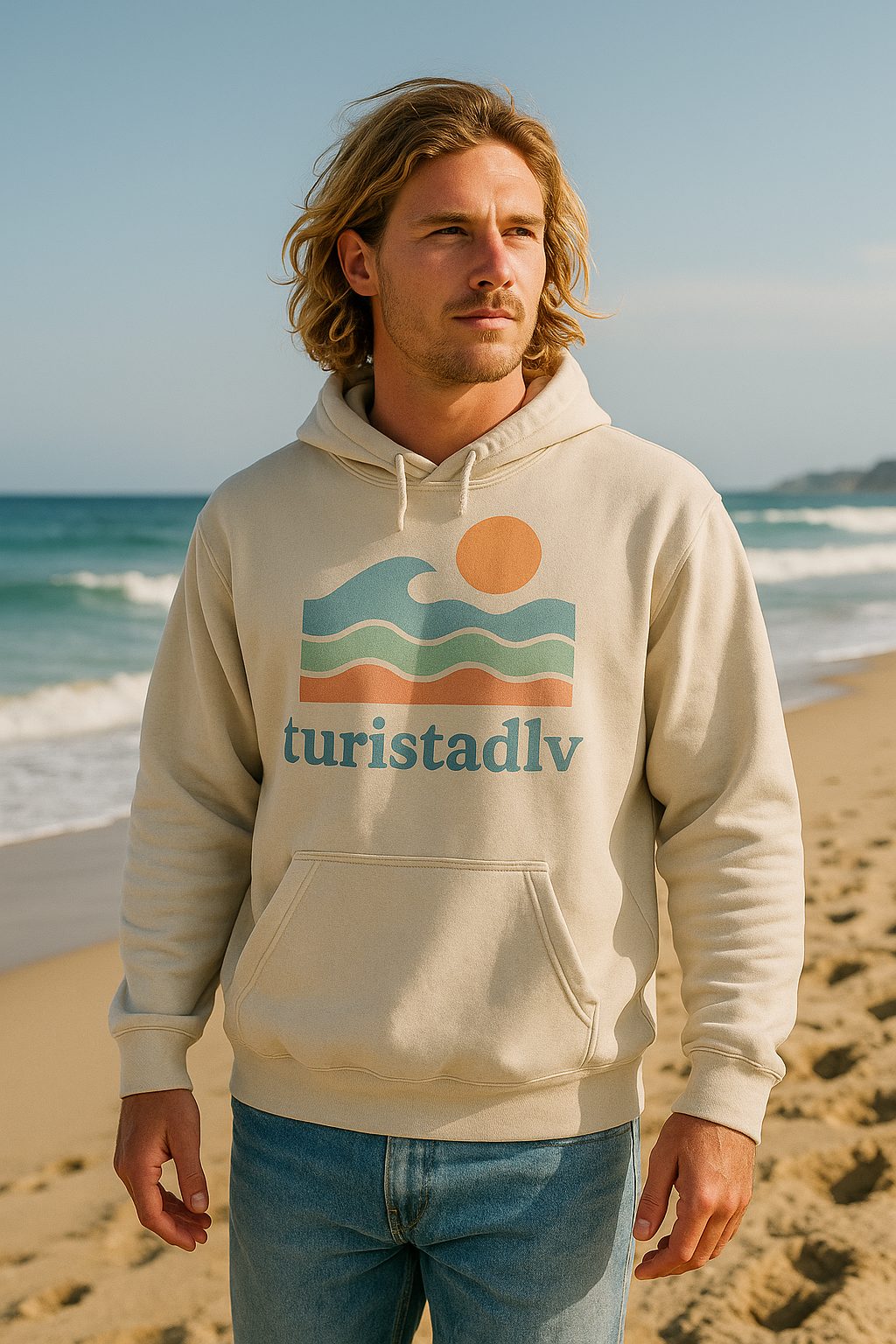 Hoodie Ocean Vibes, Regalo para Amantes de la Playa