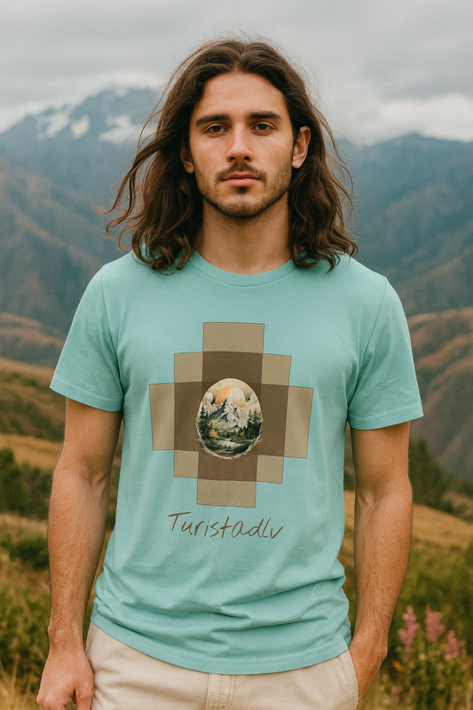 Camiseta de Chacana, chacana, camiseta cruz andina, Chakana, cruz chacana, cruz inca, viajero