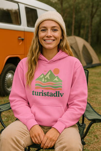 Acogedora sudadera universitaria unisex con diseño natural, aventura al aire libre, regalo de viaje, ropa casual, diseño ecológico, unisex