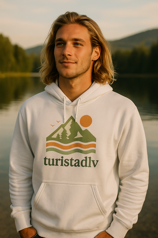 Acogedora sudadera universitaria unisex con diseño natural, aventura al aire libre, regalo de viaje, ropa casual, diseño ecológico, unisex